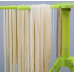 iPstyle Kitchen Pasta Drying Rack Folding, Spaghetti Drying Rack Noodle Stand with 10 Bar Handles Green